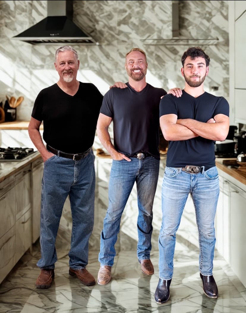 Three Generations of Shanks Family - Robert E. Shanks, Bobby Shanks, and Kogan Shanks